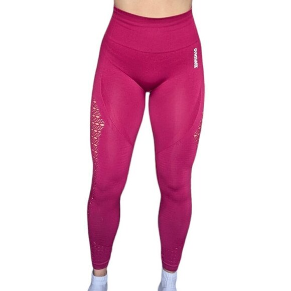 Gymshark Energy Seamless Magenta Leggings Women Size  Small - Picture 1 of 9